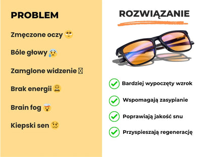HolaNight - Okulary blokujące 99% światła niebieskiego